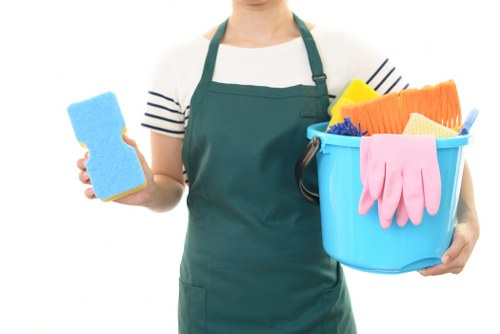 Home cleaner working in a typical Ilford living room