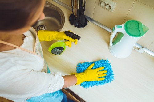 Professional carpet cleaner in Ilford cleaning a family home carpet