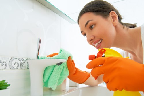 Local cleaners carrying out a one-time clean in an Ilford property