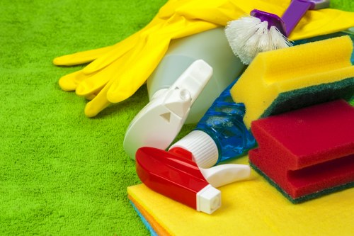 Window cleaning equipment prepared for a local Ilford property