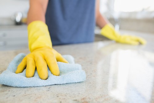 Professional cleaning team working in a local Ilford flat